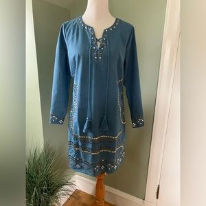 VENUS Blue Studded Smock Dress size 12